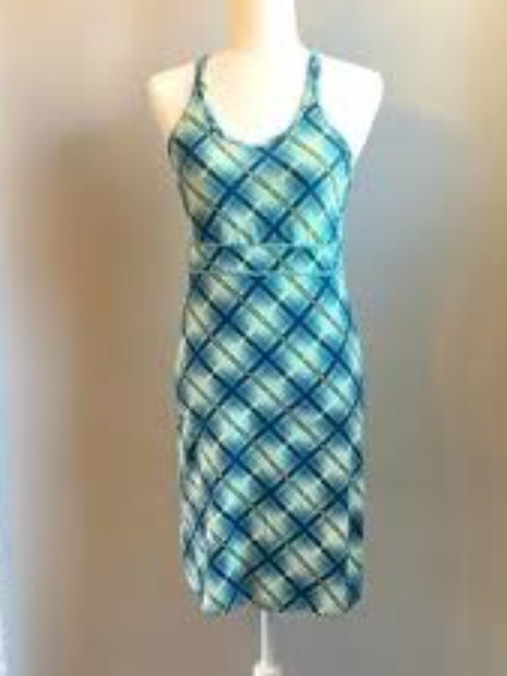 Title Nine Womens Dress Size XS Stretch Plaid Athletic Mini Built in bra Tennis